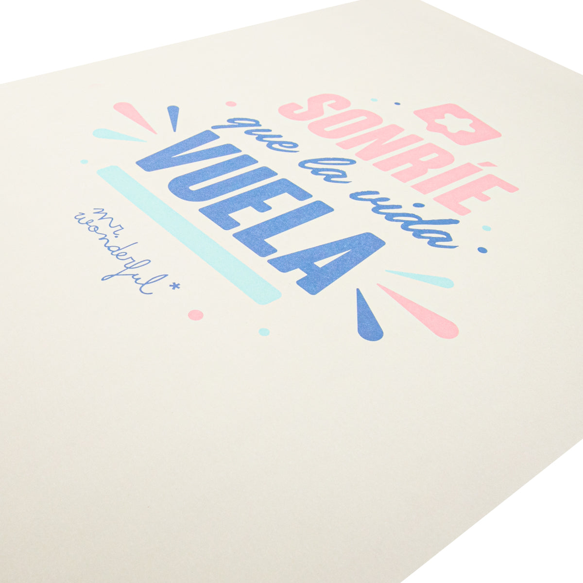 Lámina decorativa - Sonríe, que la vida vuela