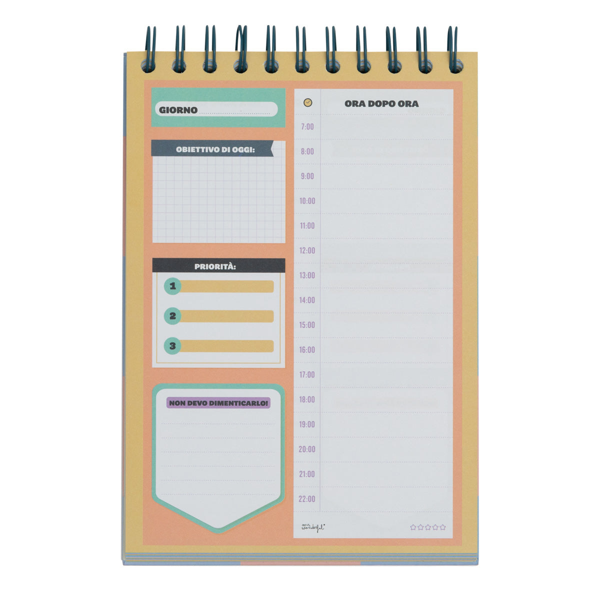 Planner verticale giornaliero - Tanti giorni, tanti obiettivi