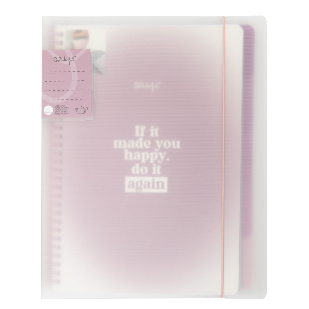 Clear A4 notebook - If it made you happy, do it again