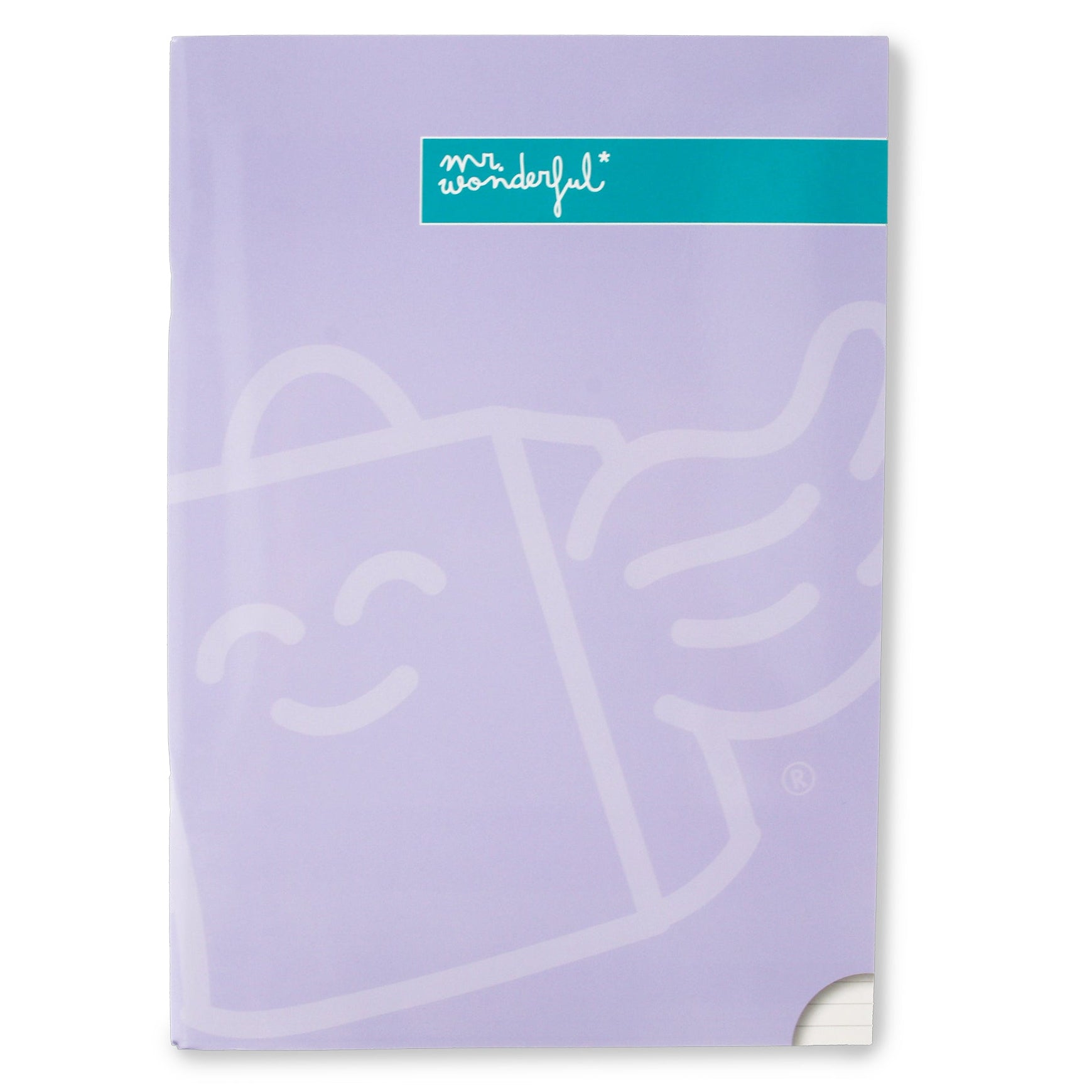 Libreta A4 Mr. Wonderful básica lila 48 hojas - Pautada
