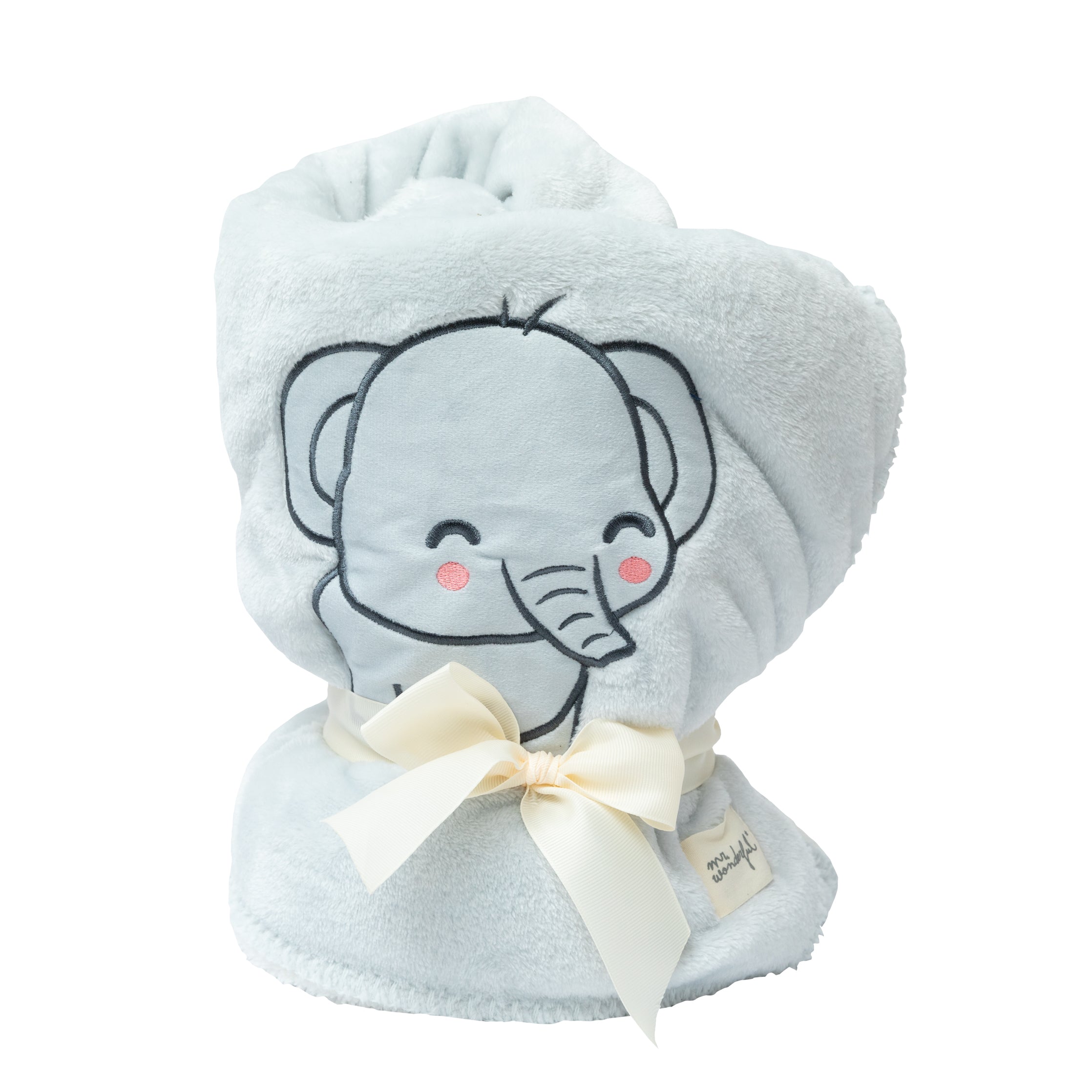 Soft baby blanket - Grey elephant.