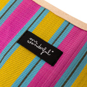 Stripe pattern bag - Yellow and purple