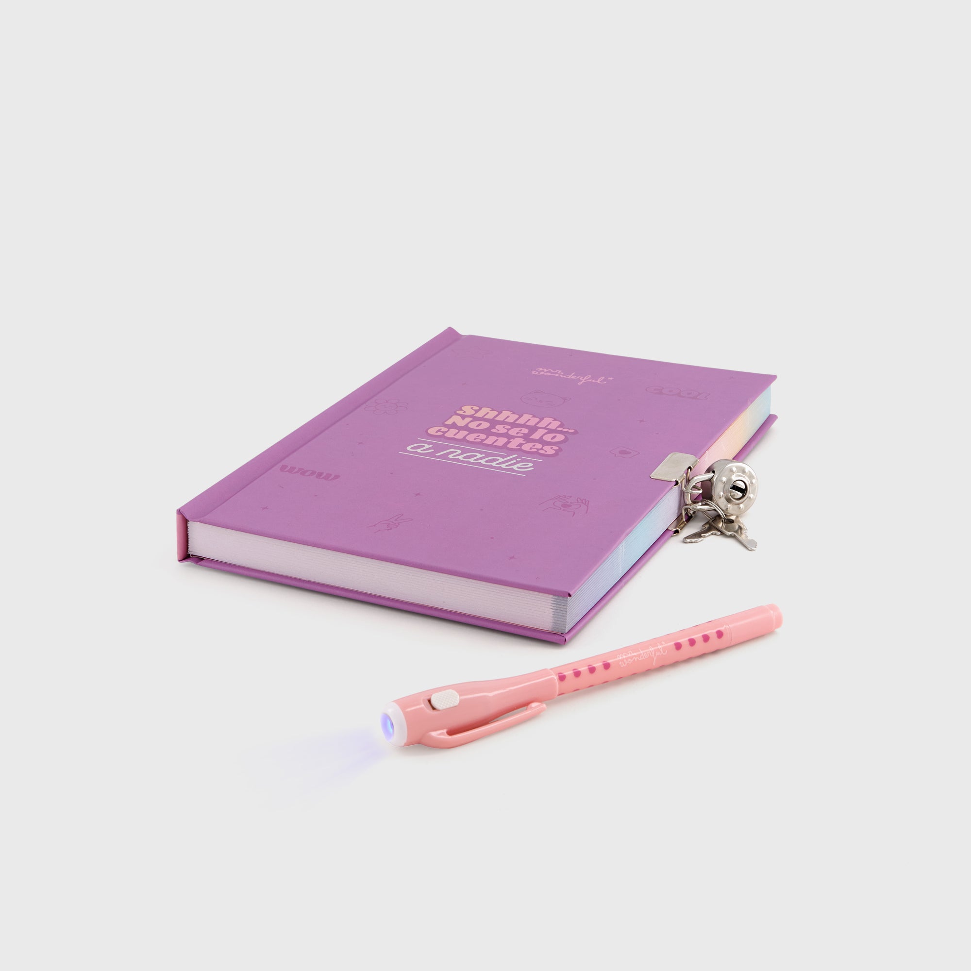 Diario personal + boli con tinta normal e invisible - Shhhh… no se lo cuentes a nadie