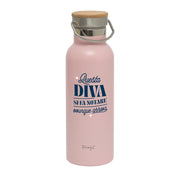 Bottiglia termica personalizzabile con messaggio in italiano Mr. Wonderful - Questa diva si fa notare ovunque arriva