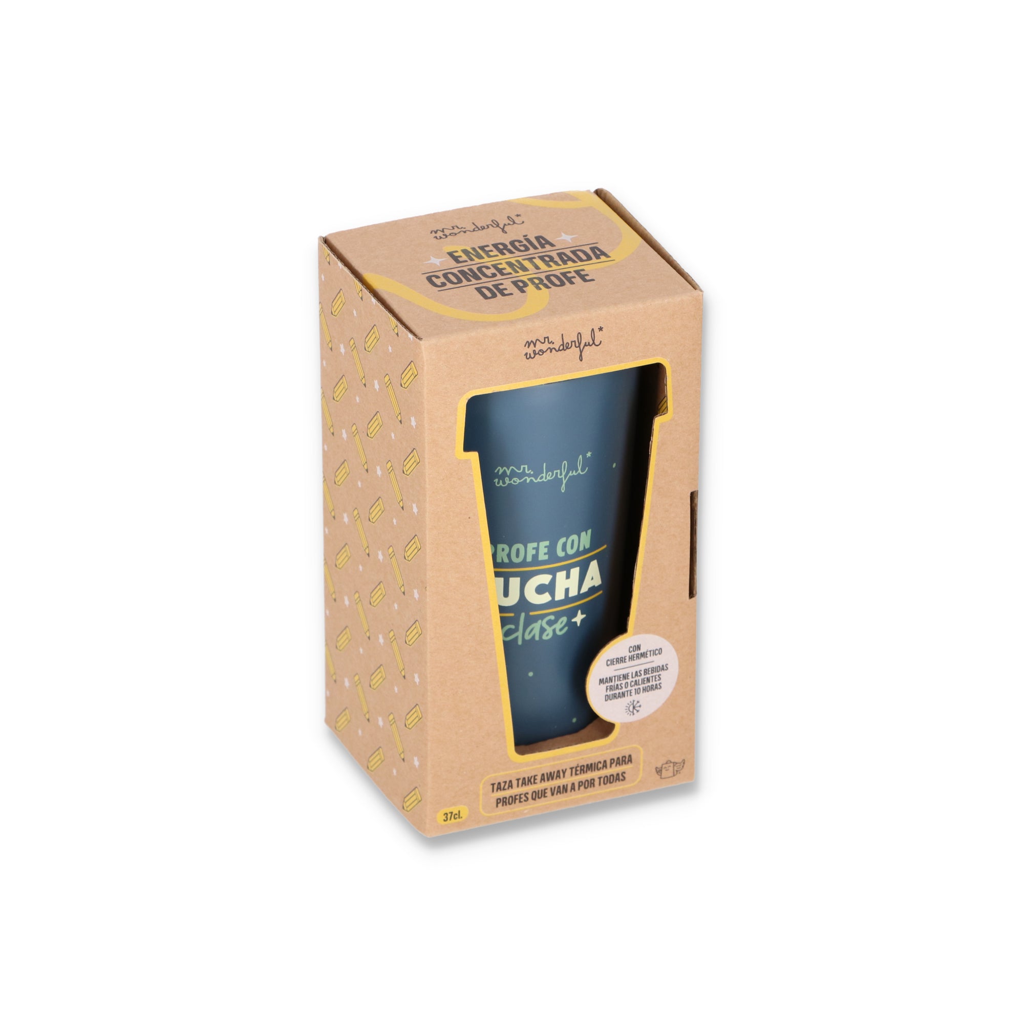 Taza take away térmica - Profe con mucha CLASE