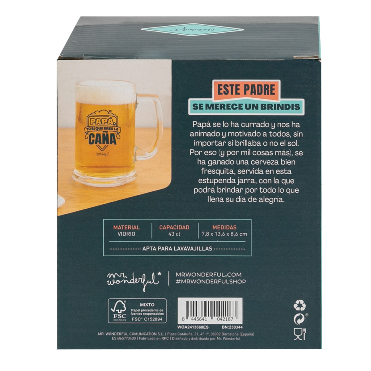 Jarra de cerveza - Papá, tú sí que eres la caña!