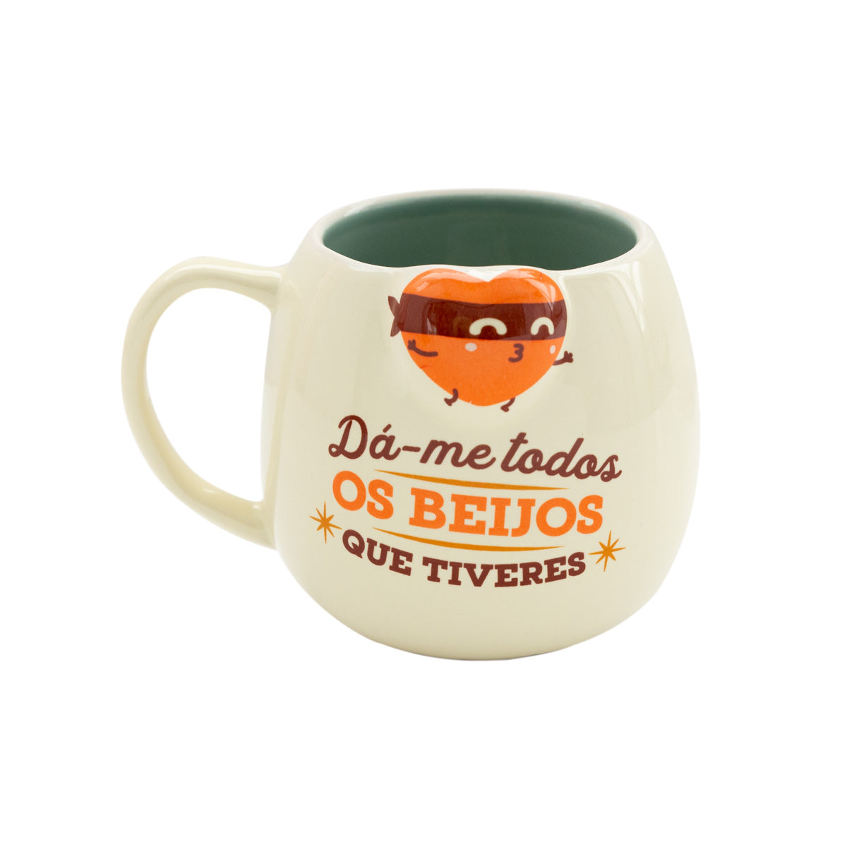 Caneca coração bandido - Me dê todos os beijos que você tem 