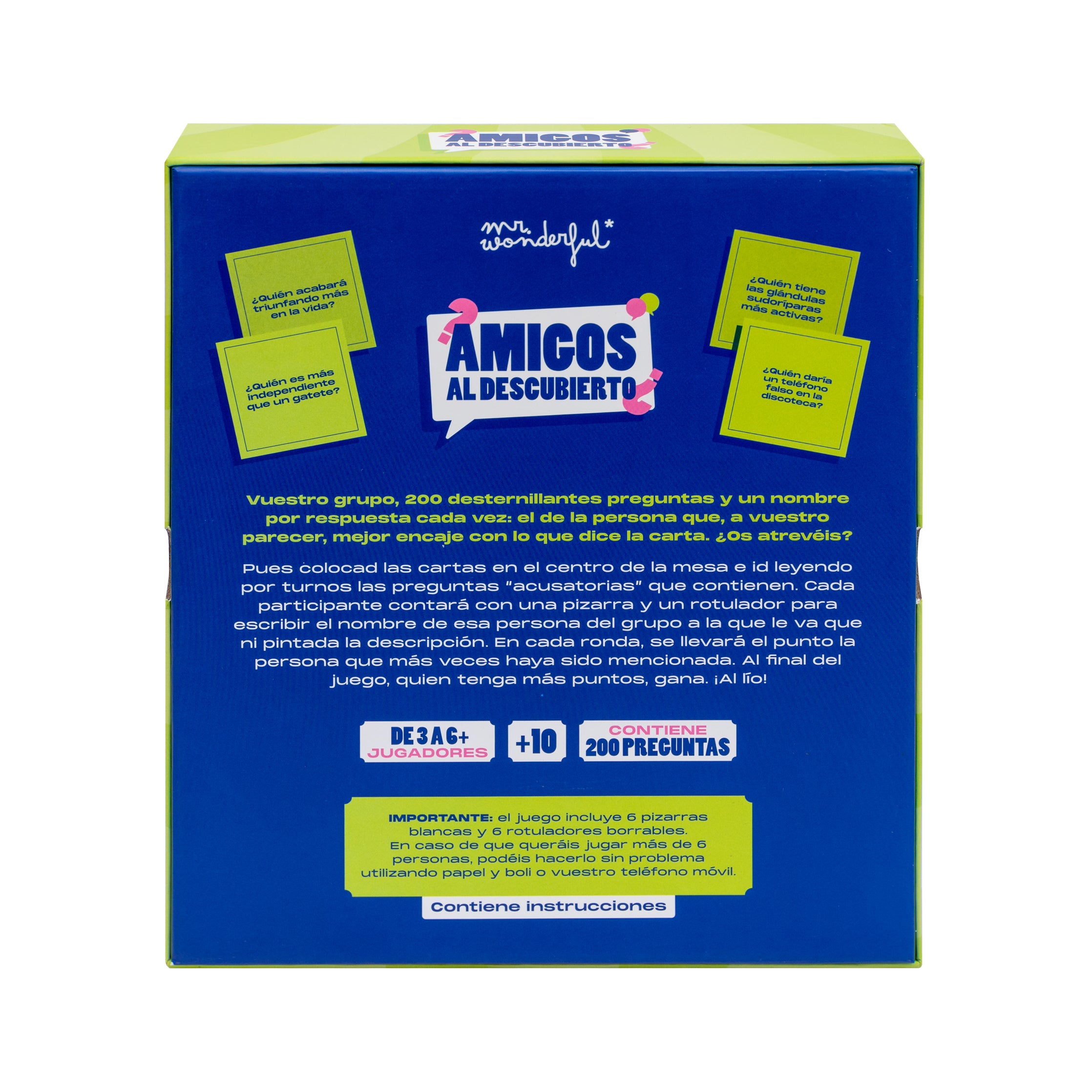 Juego de cartas - Amigos al descubierto