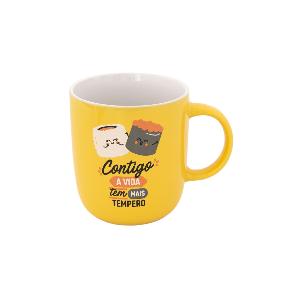 Caneca - Contigo a vida tem mais tempero