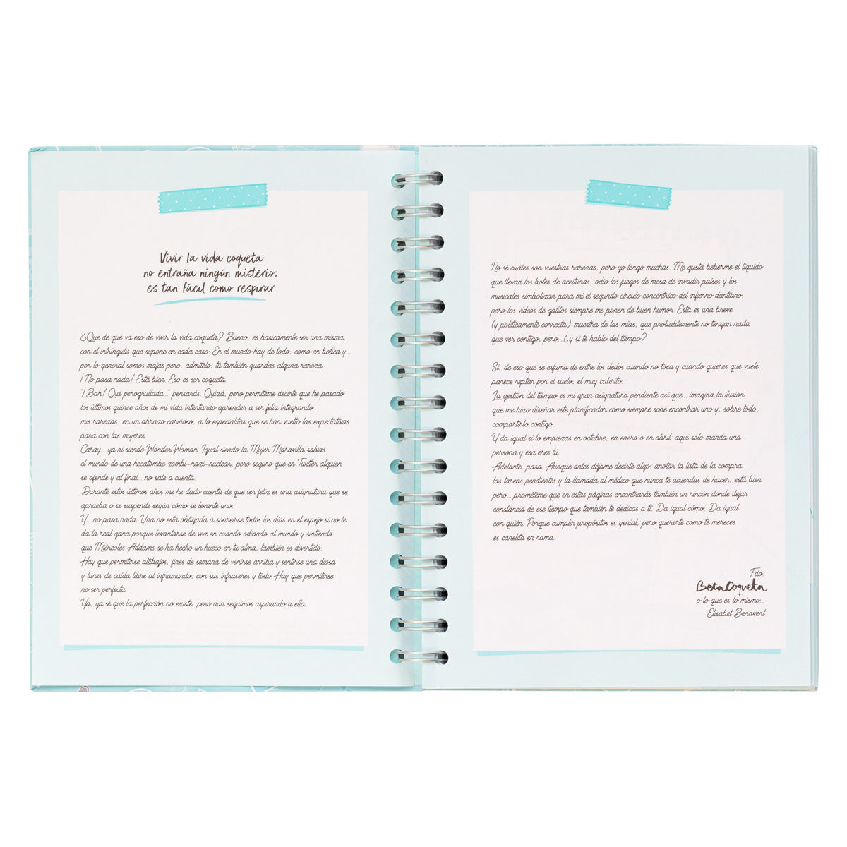 Planificador semanal Beta Coqueta + Mr. Wonderful