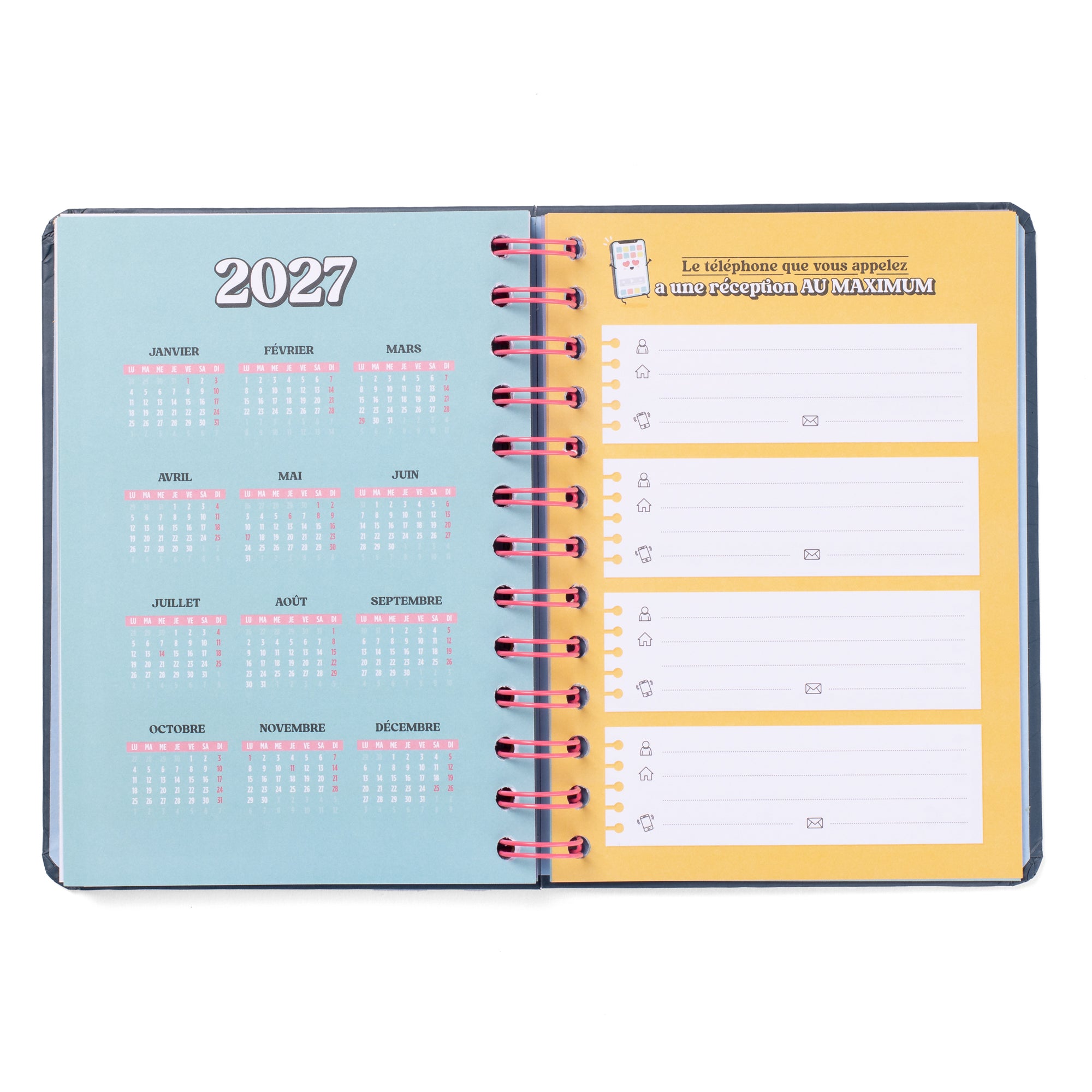 Agenda Wonder petit format 2025-26 Semainier - Projets passionnants et motivation maximale 