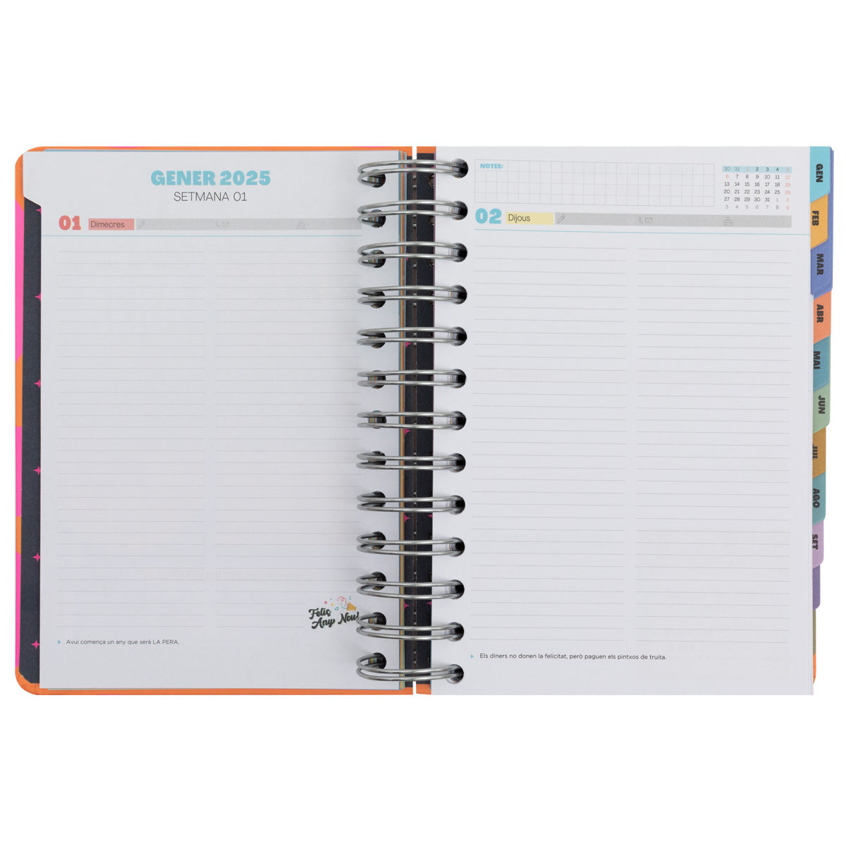 Agenda Wonder petita 2025 Diària - Que comenci el show!.