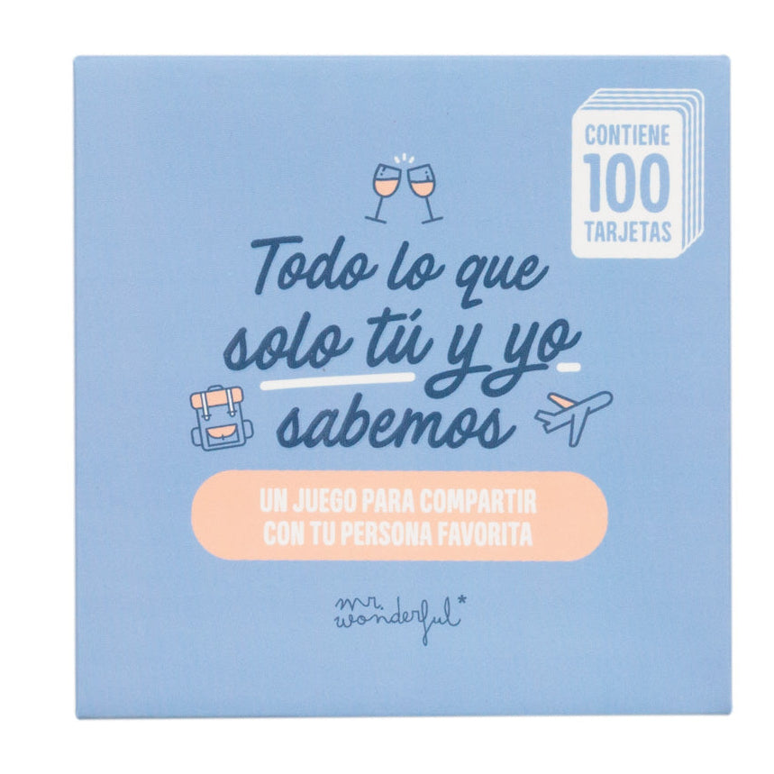 Juego de cartas para parejas Mr. Wonderful - 100 preguntas que solo tú y yo sabemos				