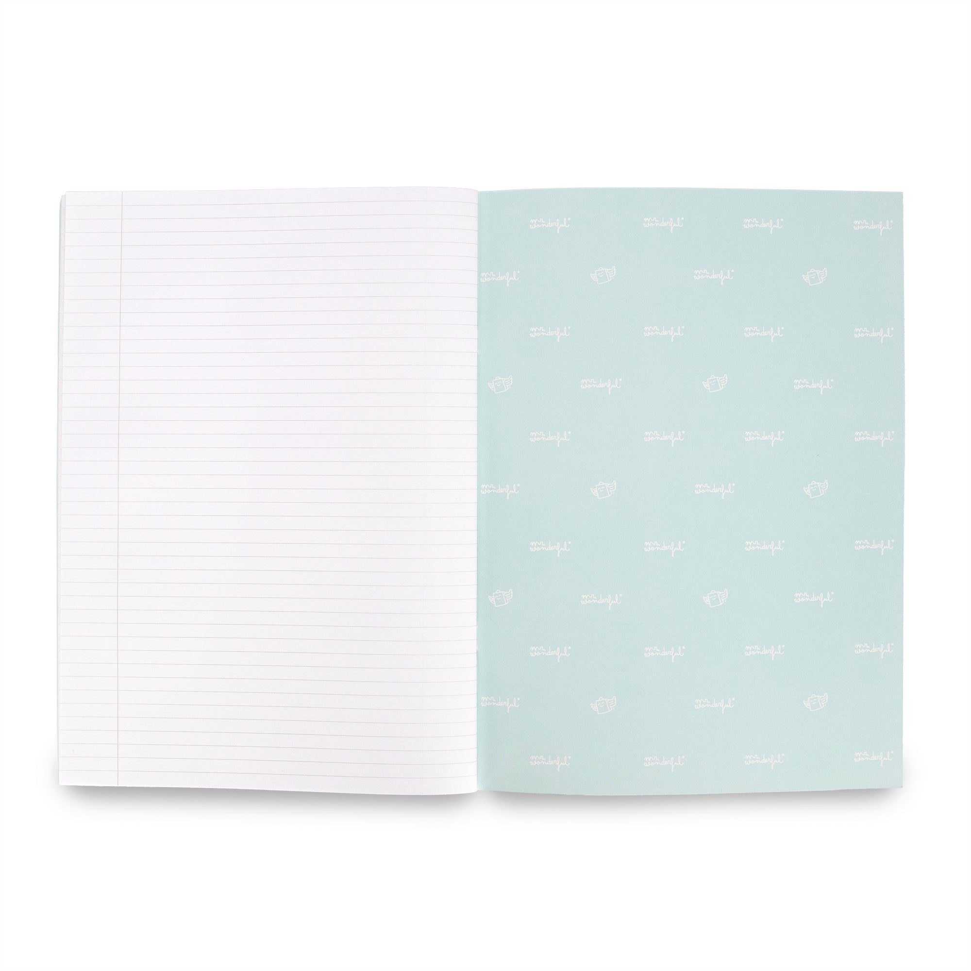 Set of 3 A4 notebooks 80 lined sheets - Red, blue and green