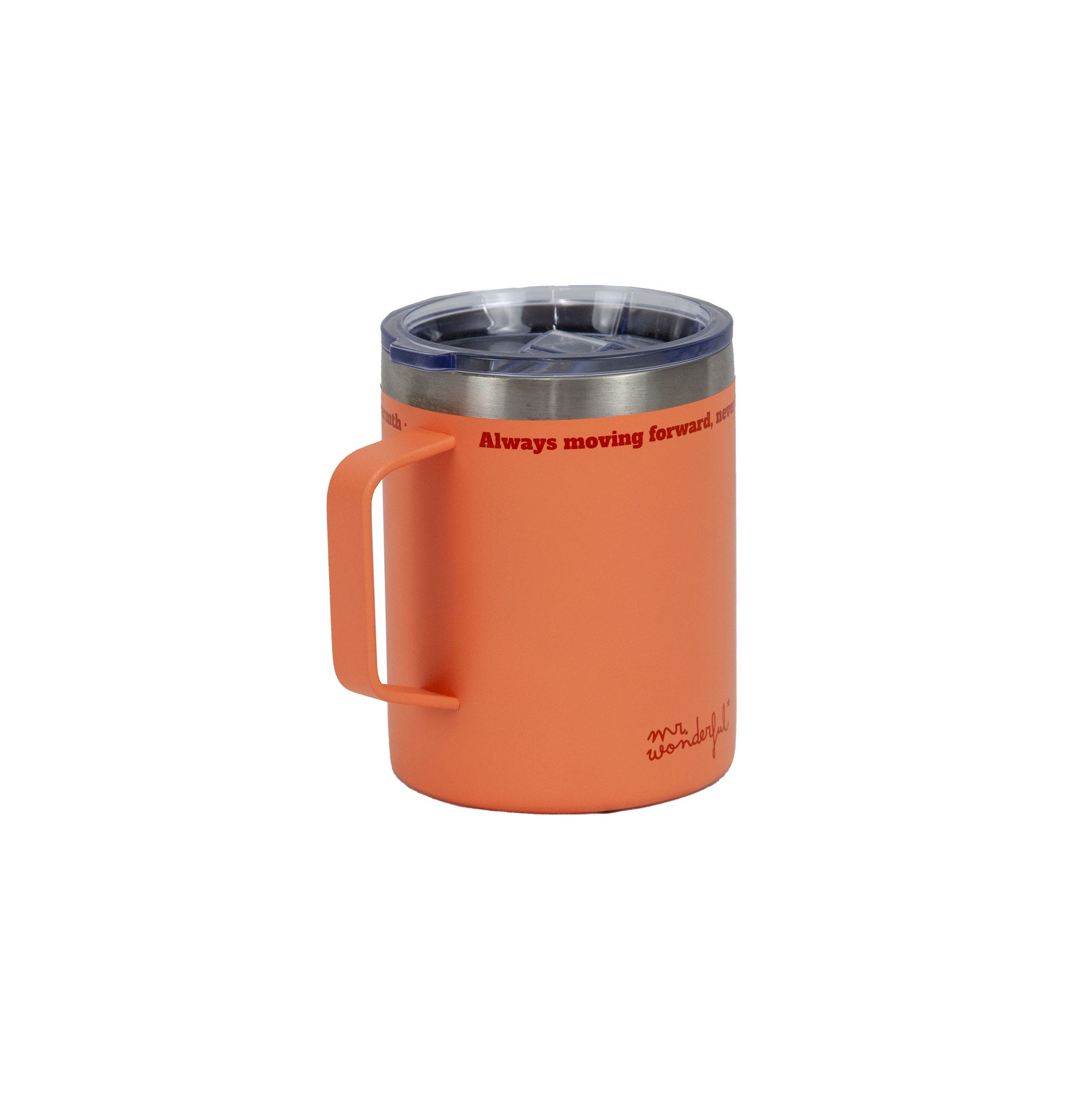 Taza térmica take away acero inoxidable salmón - Always moving forward, never losing warmth