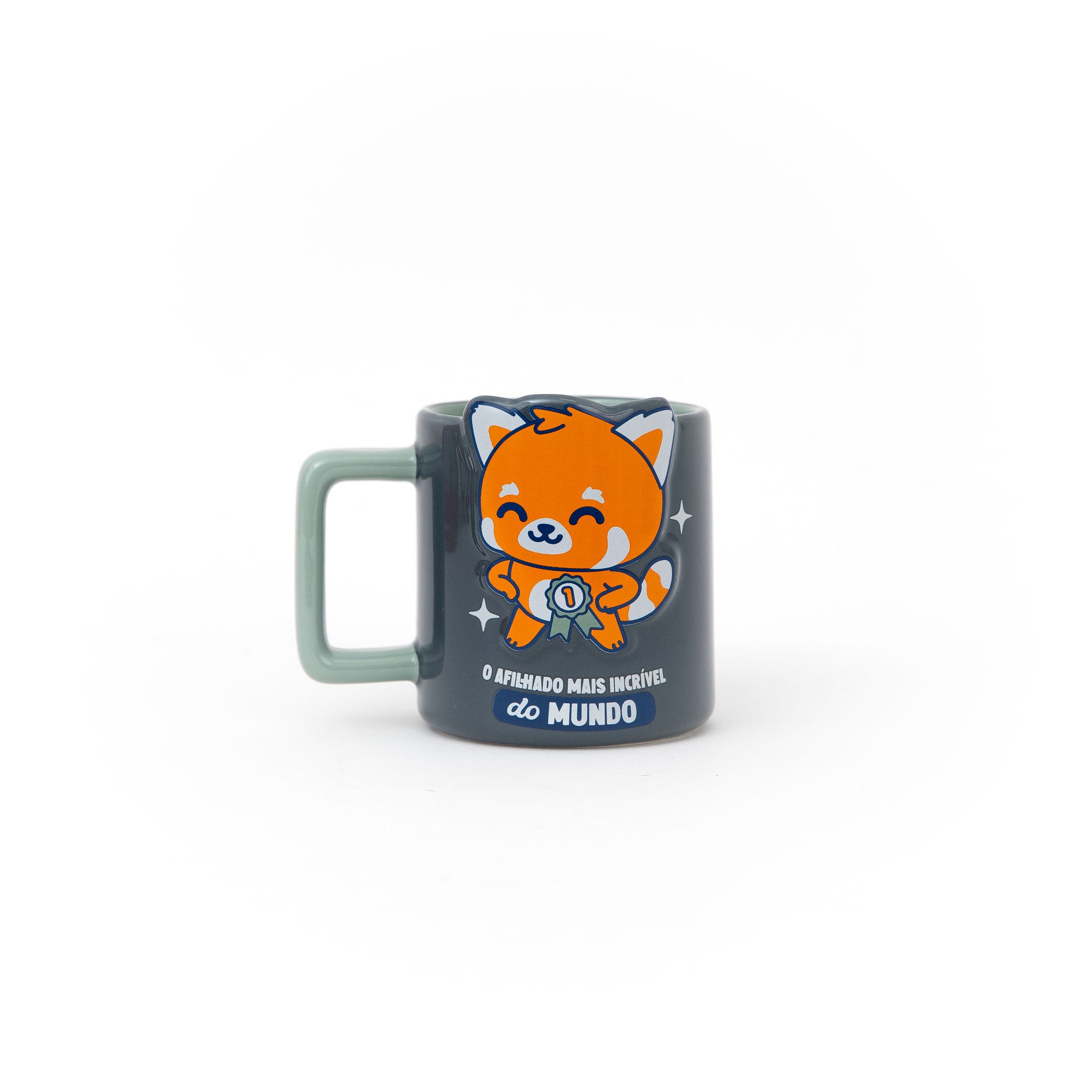 Caneca 3D panda vermelho - O afilhado mais incrível do mundo