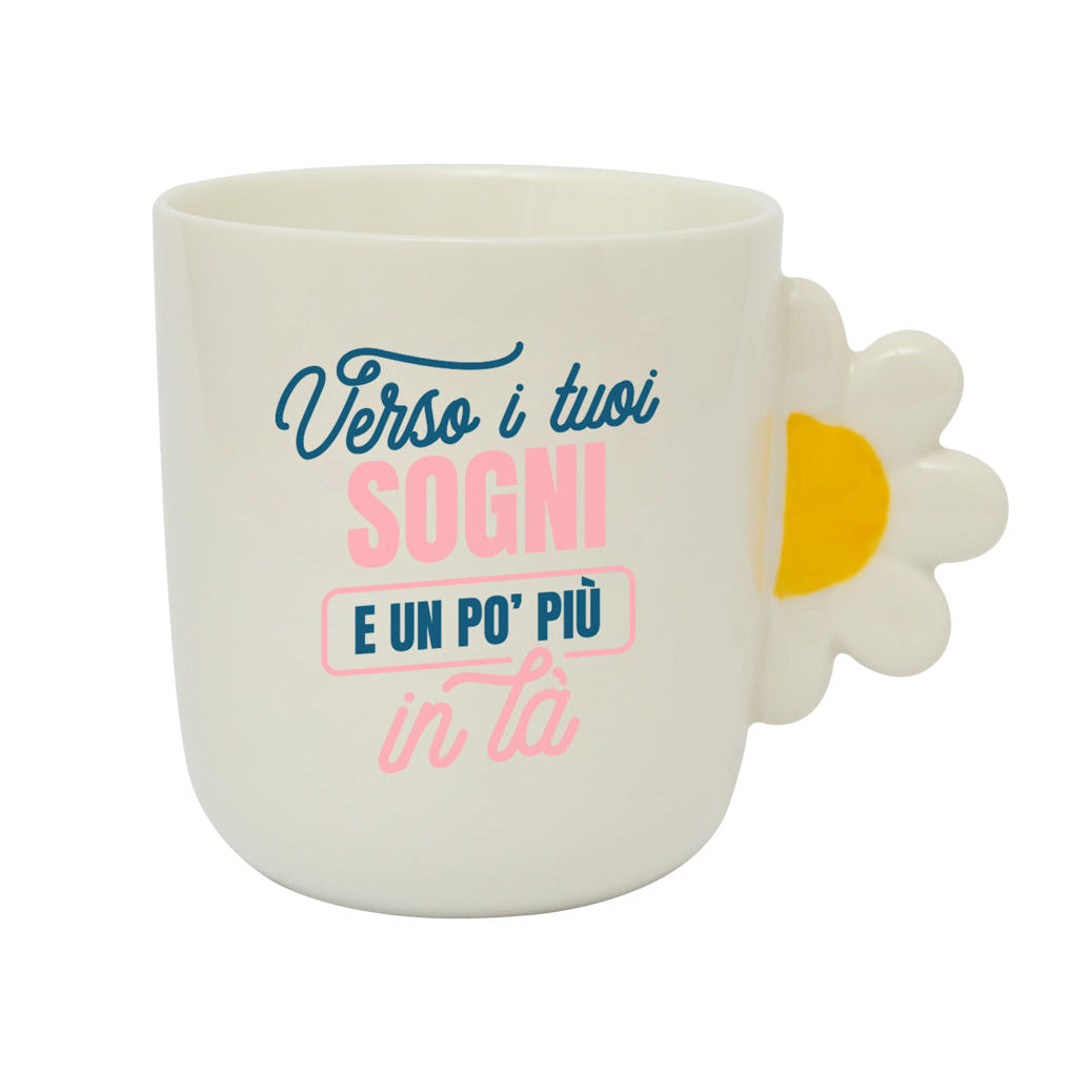 Tazza originale con messaggio in italiano Mr. Wonderful - Verso i tuoi sogni... e un po' più in là