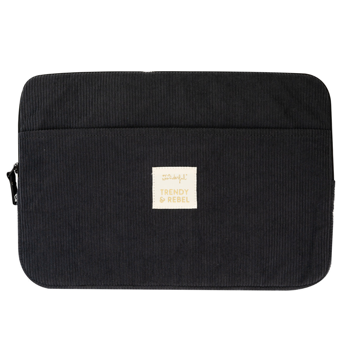 Laptop sleeve 13-14" corduroy grey - Trendy & rebel.