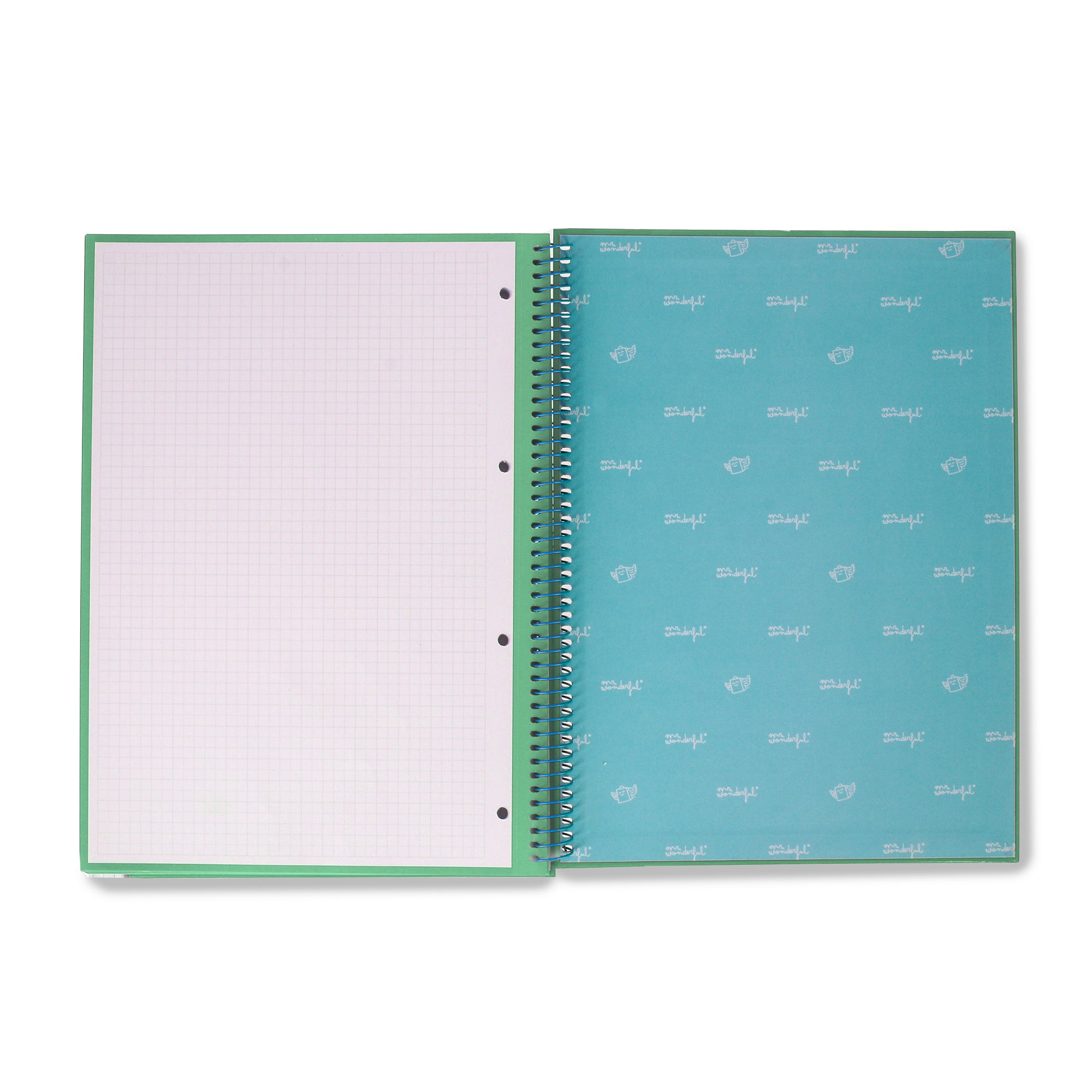 Libreta A4 menta 80 sheets - Grid paper and micro-perforated