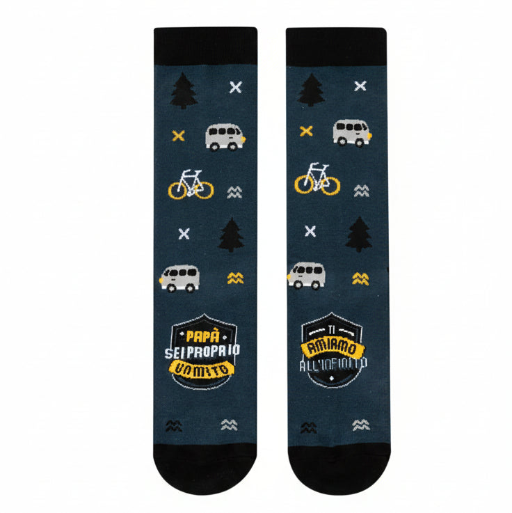 Calzini con messaggio in italiano per i papà Mr. Wonderful Festa del Papà Taglia 39-41 per un vero papà campione