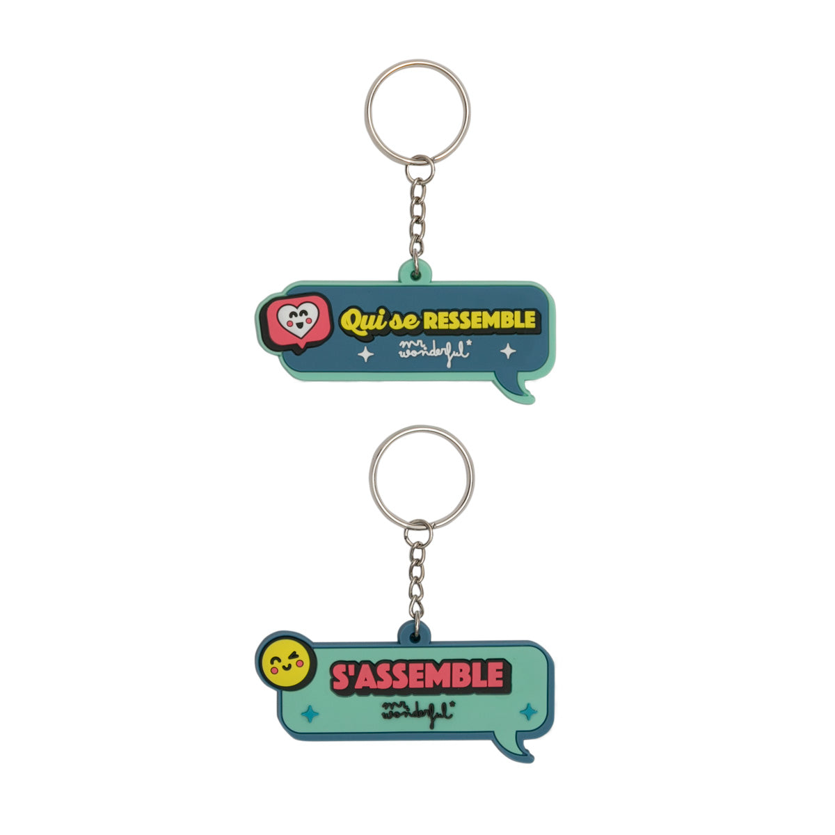 Set de 2 porte-clés pour les amies Mr. Wonderful - Qui se ressemble s'assemble