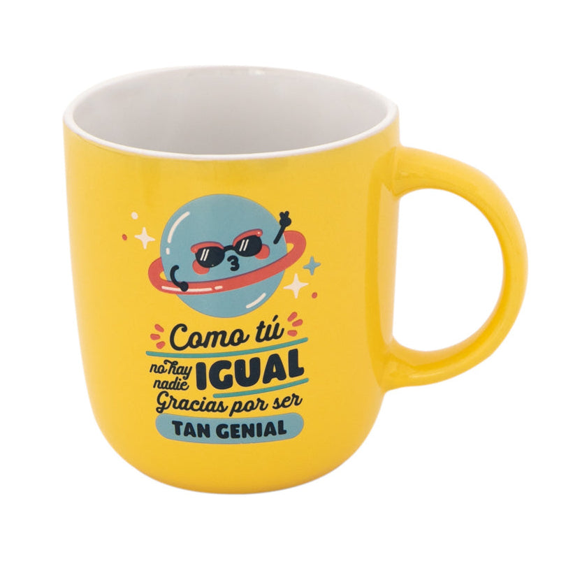 Taza con mensaje de amistad Mr. wonderful - Como tú no hay nadie igual, gracias por ser tan genial