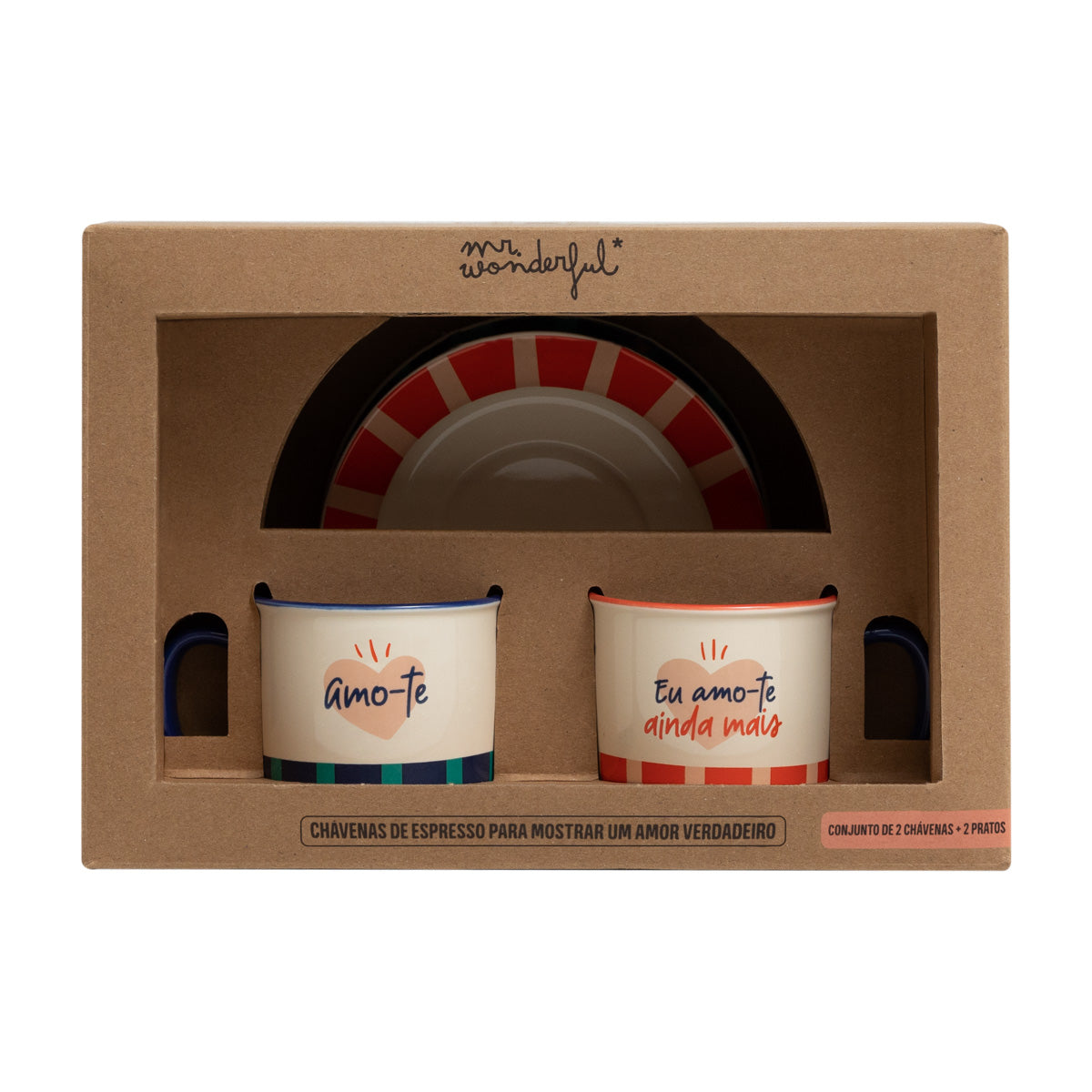 Conjunto de 2 chaves de café expresso para demonstrar o amor verdadeiro 