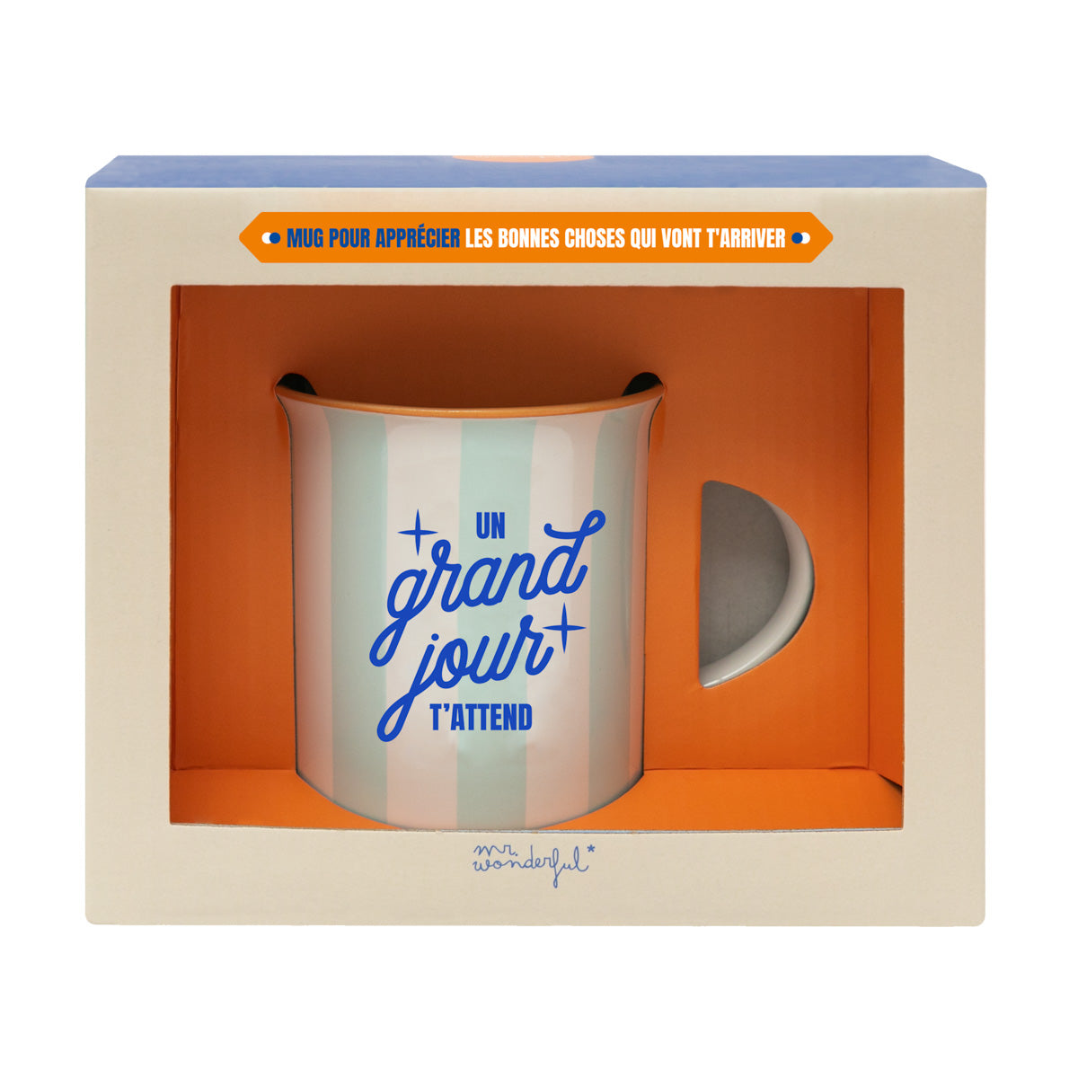 Caneca azul - Um ótimo dia para participar 