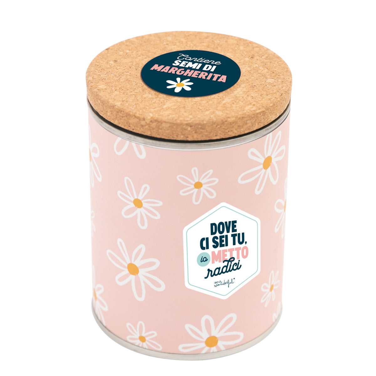 Vaso di latta con semi - Dove ci sei tu, io metto radici