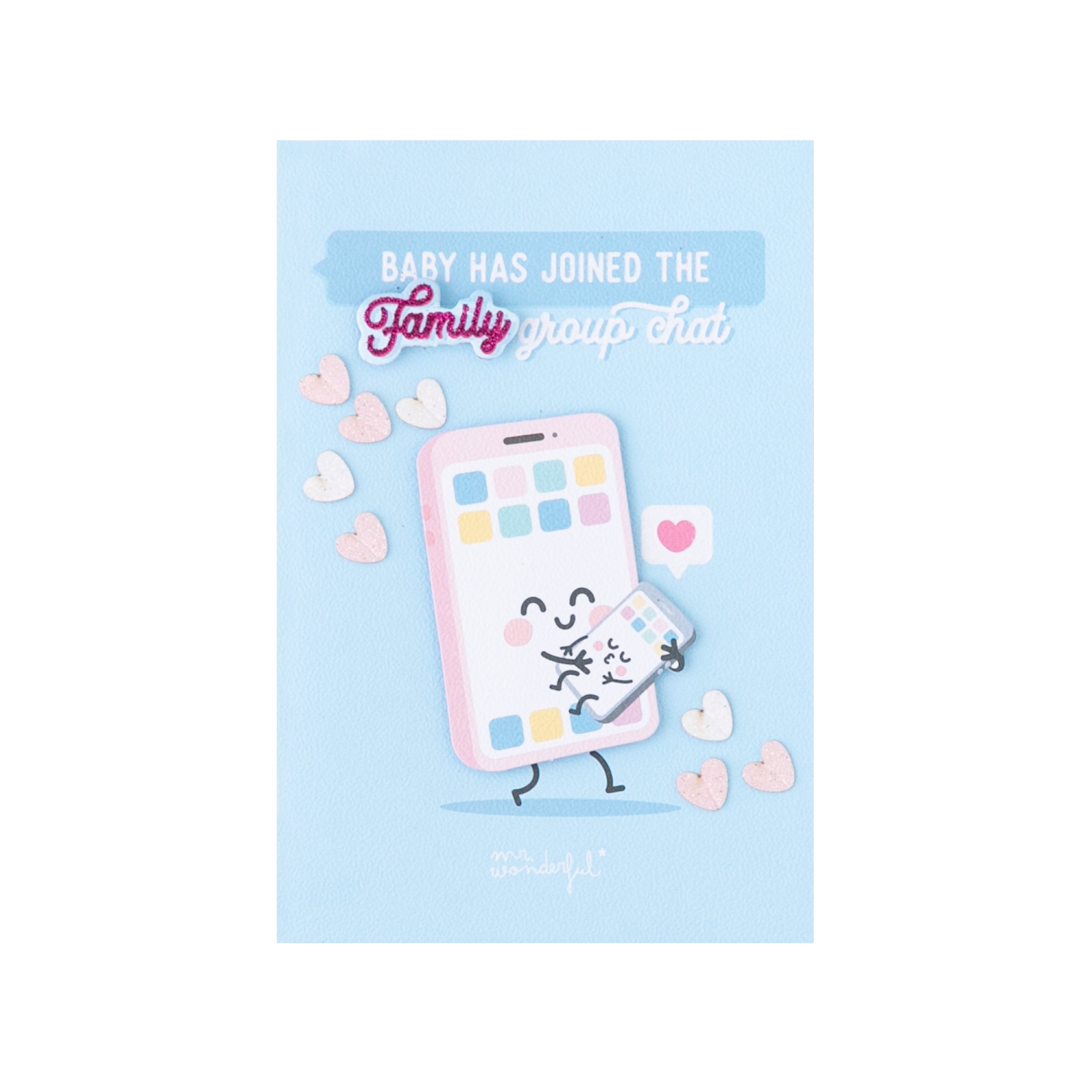 Greetings card - Baby has joined the group chat