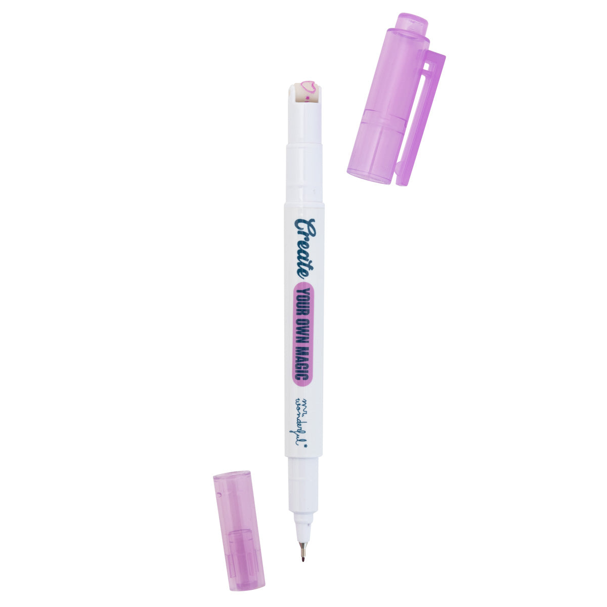Lot de 6 stylos de couleur avec tampon - Créez votre propre magie 