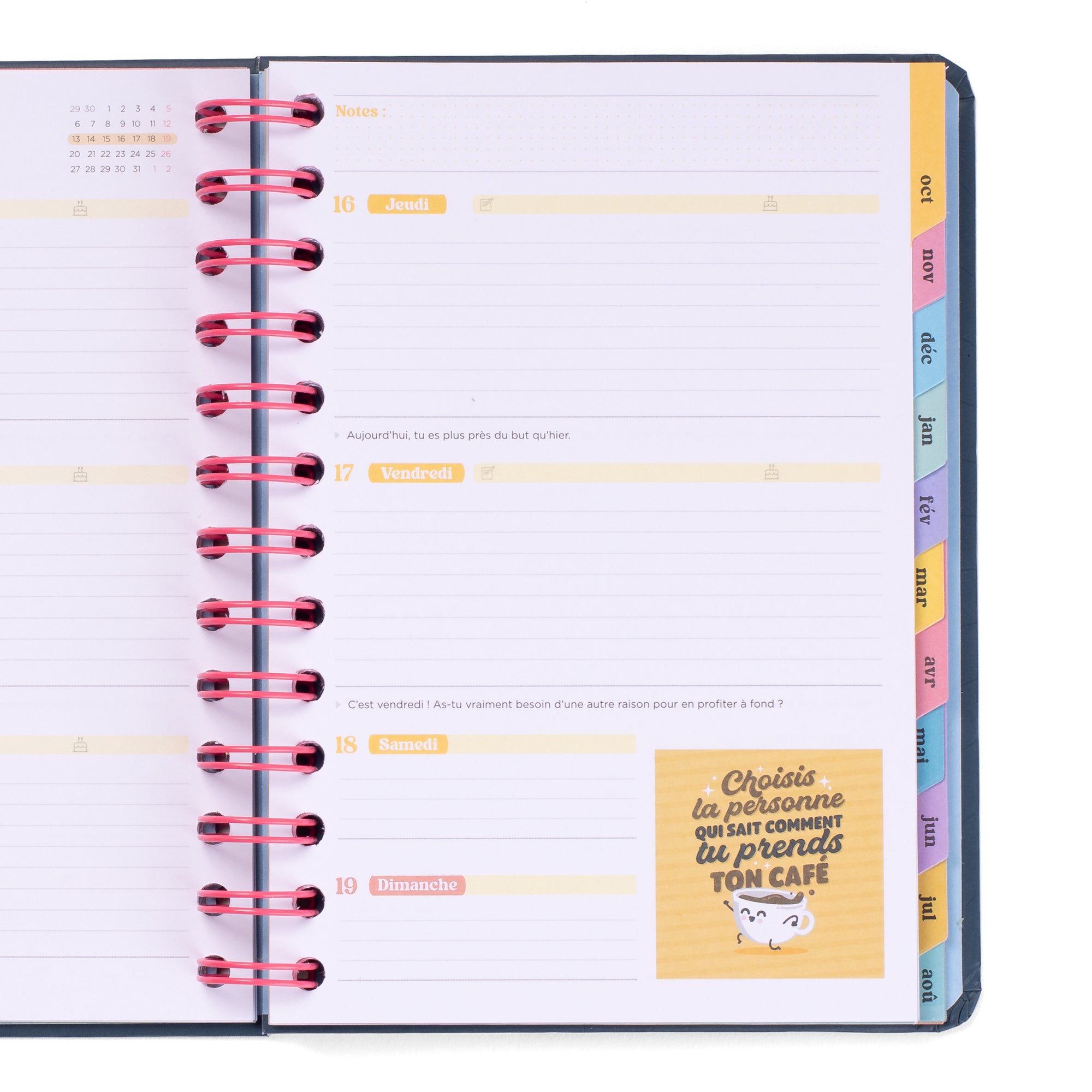 Agenda Wonder petit format 2025-26 Semainier - Projets passionnants et motivation maximale 