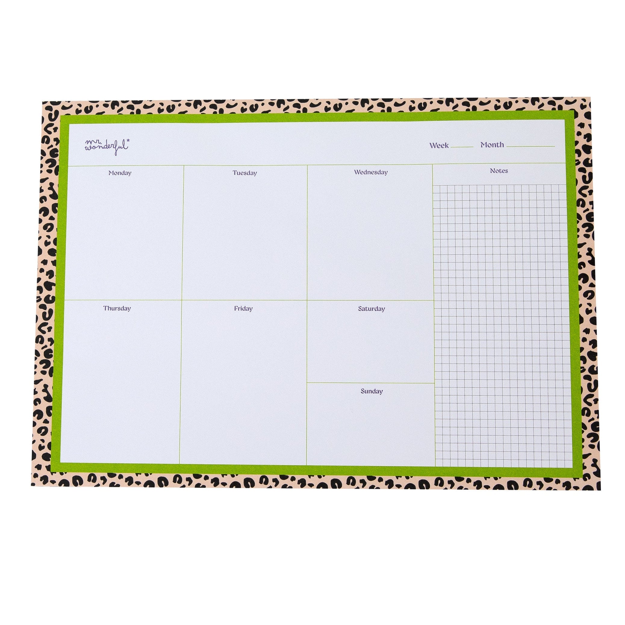 Planificador semanal de sobremesa - Animal print topos | Mr.Wonderful