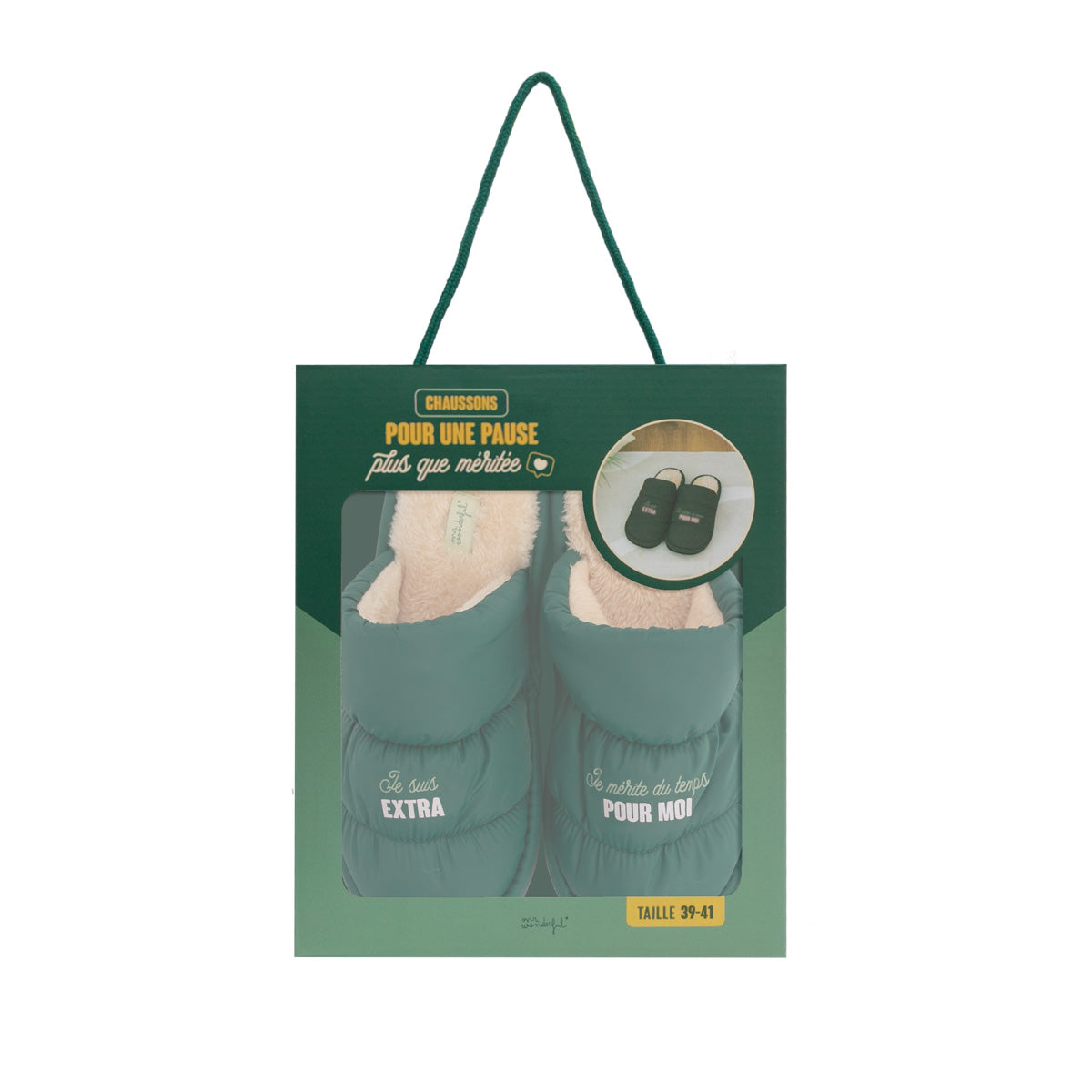 Chaussons T 39-41 - Je suis extra. Je mérite du temps pour moi