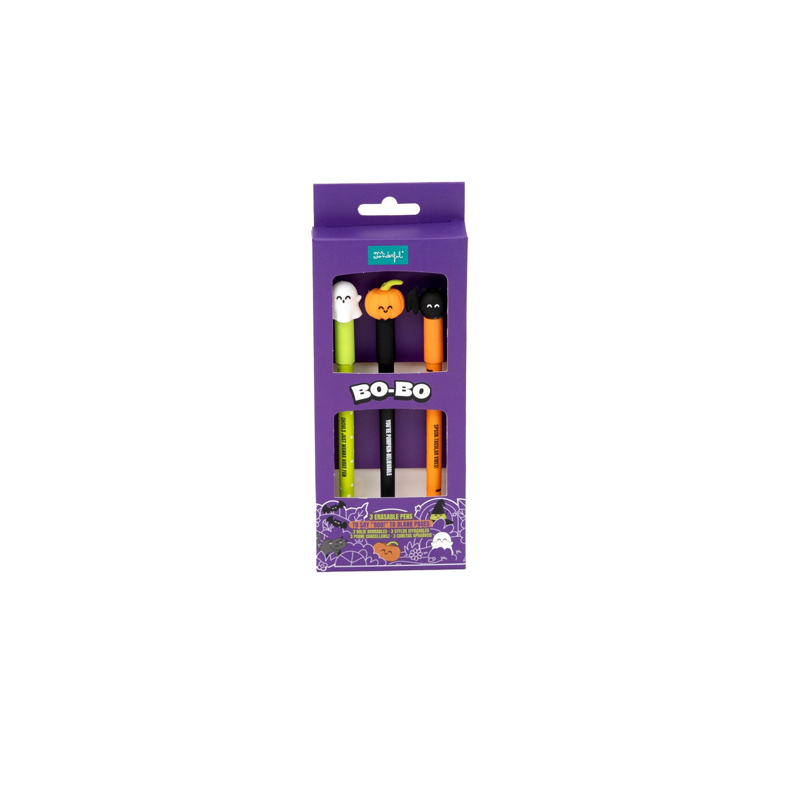 Set of 3 erasable pens Bo-Bo - Halloween
