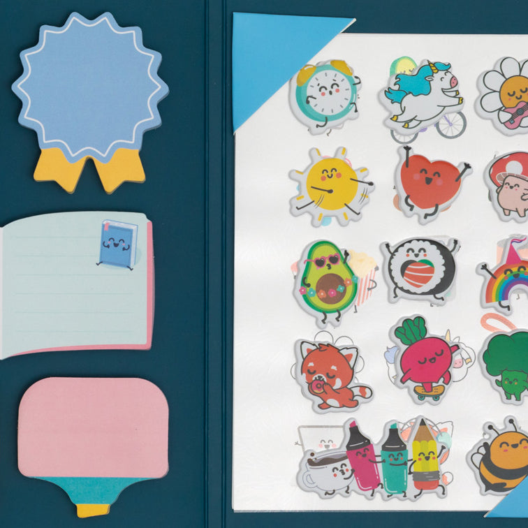 Cahier avec notes adhésives et autocollants - Mets-y tout ton talent... et tout plein d’autocollants !