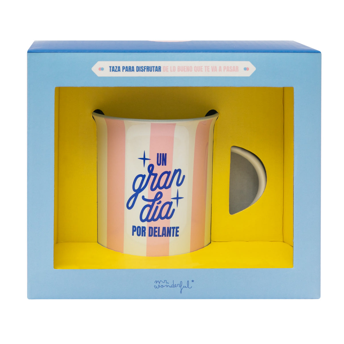 Taza rosa - Un gran día por delante