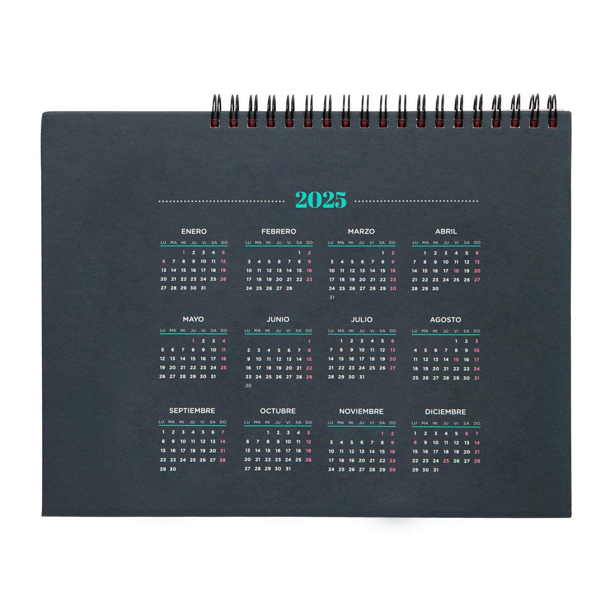 Calendario de sobremesa con ruleta 2025 - 2025: ¡que empiece la acción!.