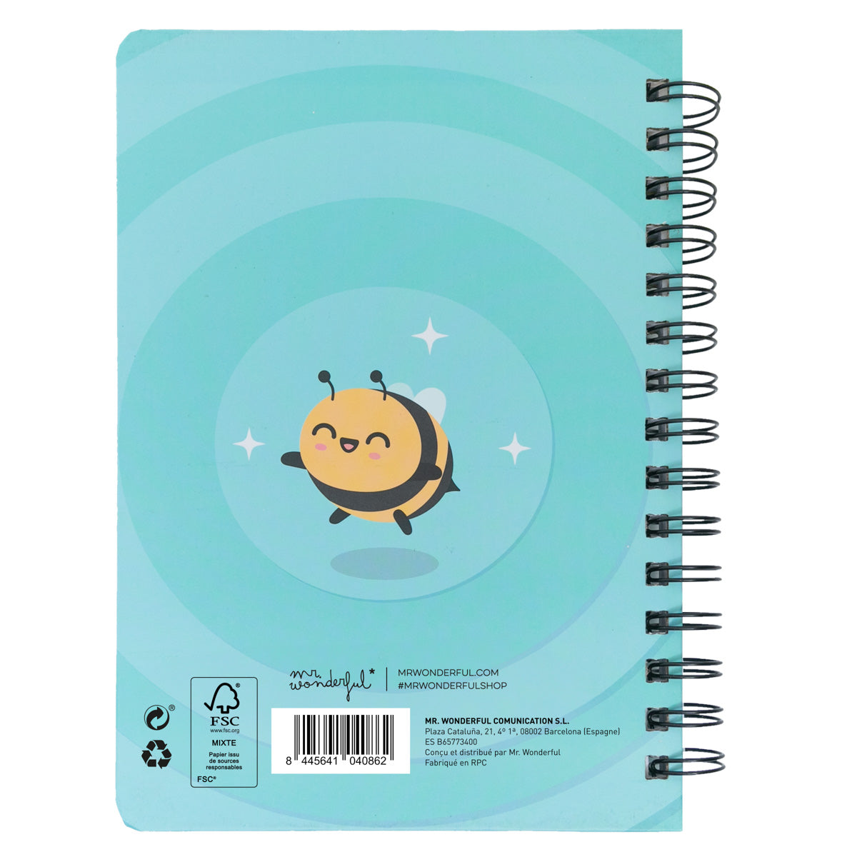 Cahier A5 avec squishy Abeille - C'est tous les jours mon jour