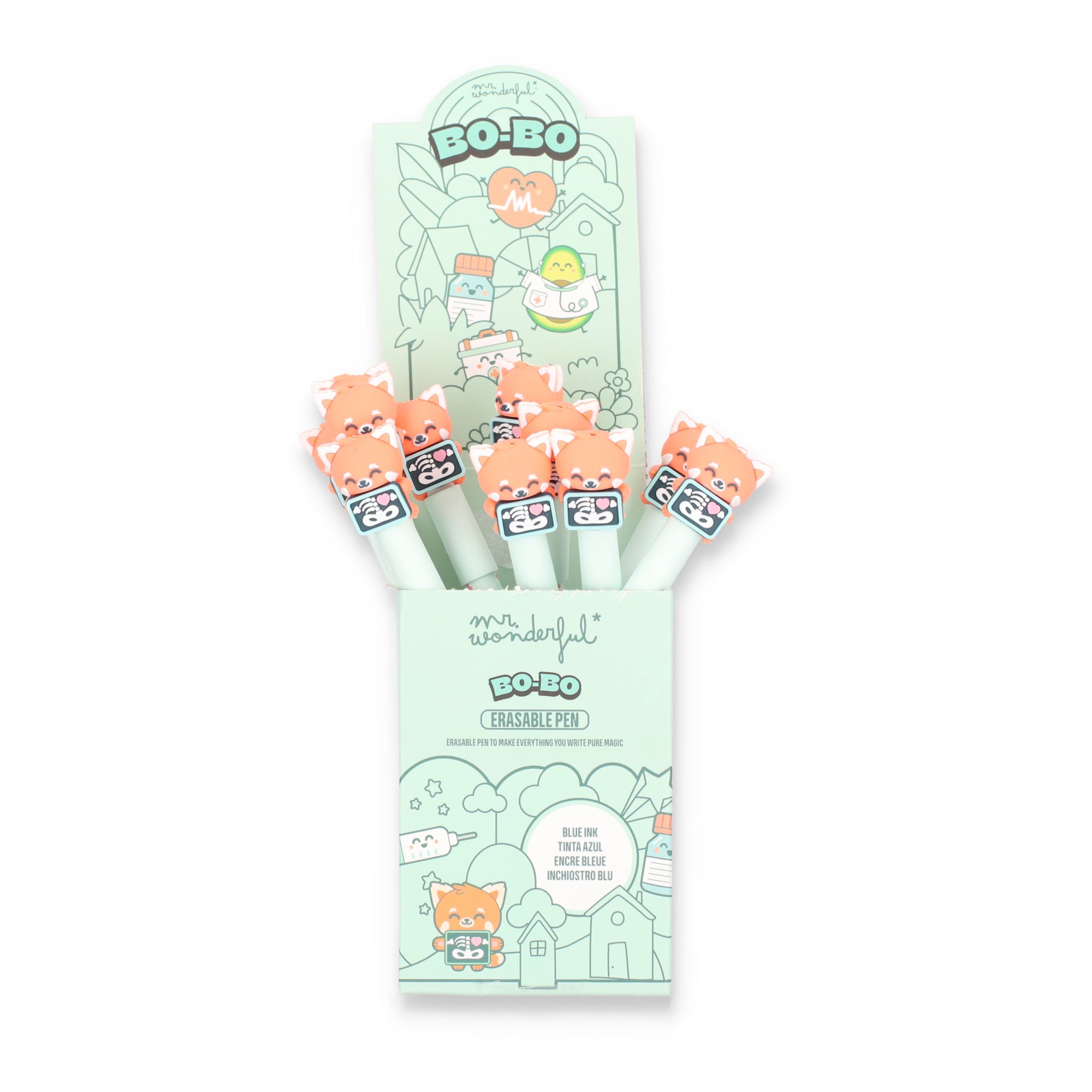 Caneta Apagável Bo-Bo - Panda Vermelho com Raio X