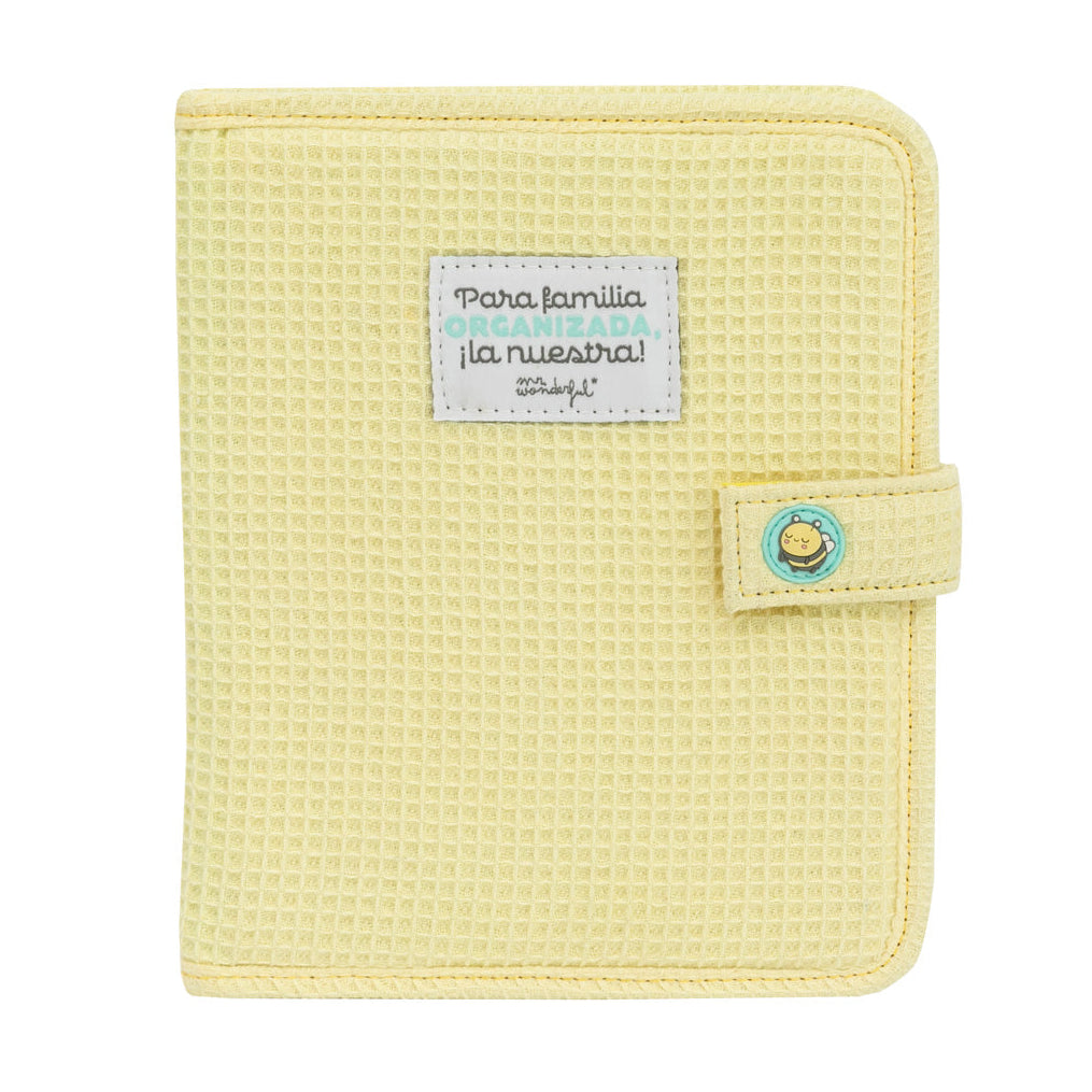 Portadocumentos familiar con frase Mr. Wonderful - Para familia organizada, ¡la nuestra!