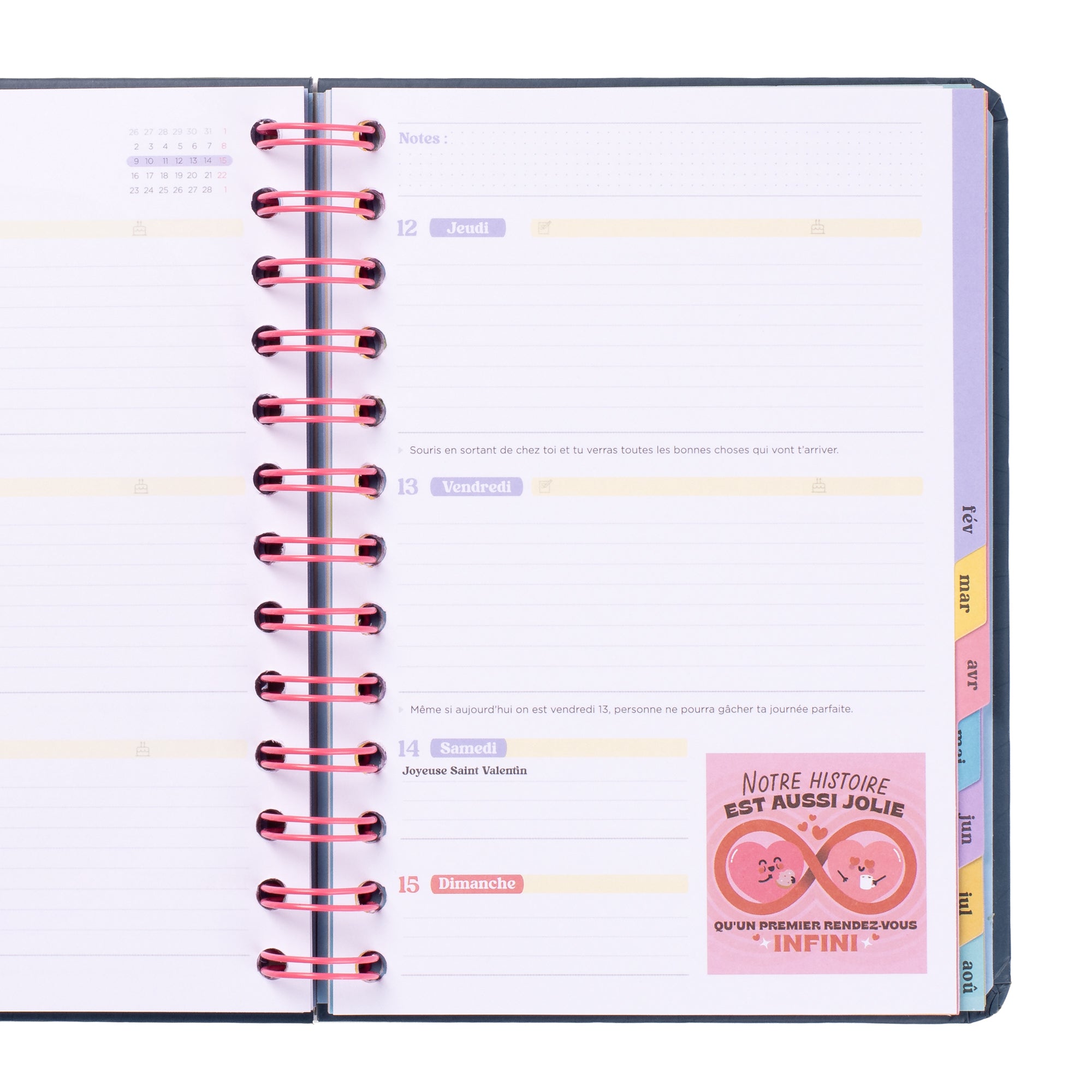 Agenda Wonder petit format 2025-26 Semainier - Projets passionnants et motivation maximale 