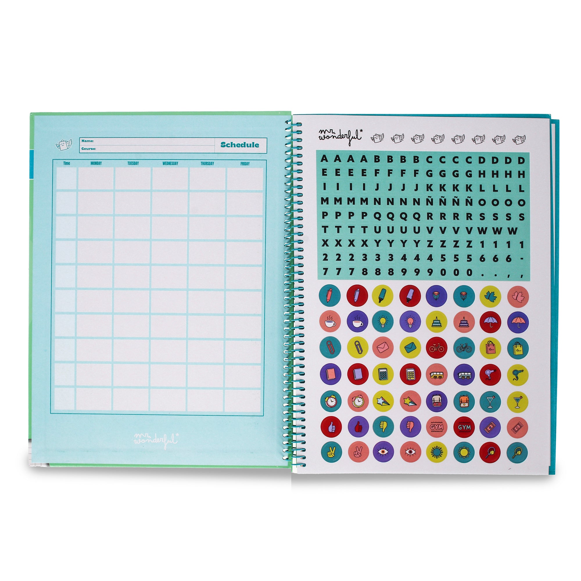 Libreta A4 verde 120 sheets - Grid paper and micro-perforated