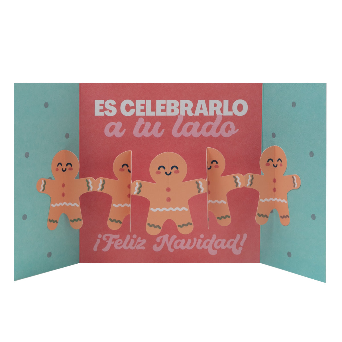 Postal de Navidad con peana - Lo mejor de cada año es celebrarlo a tu lado