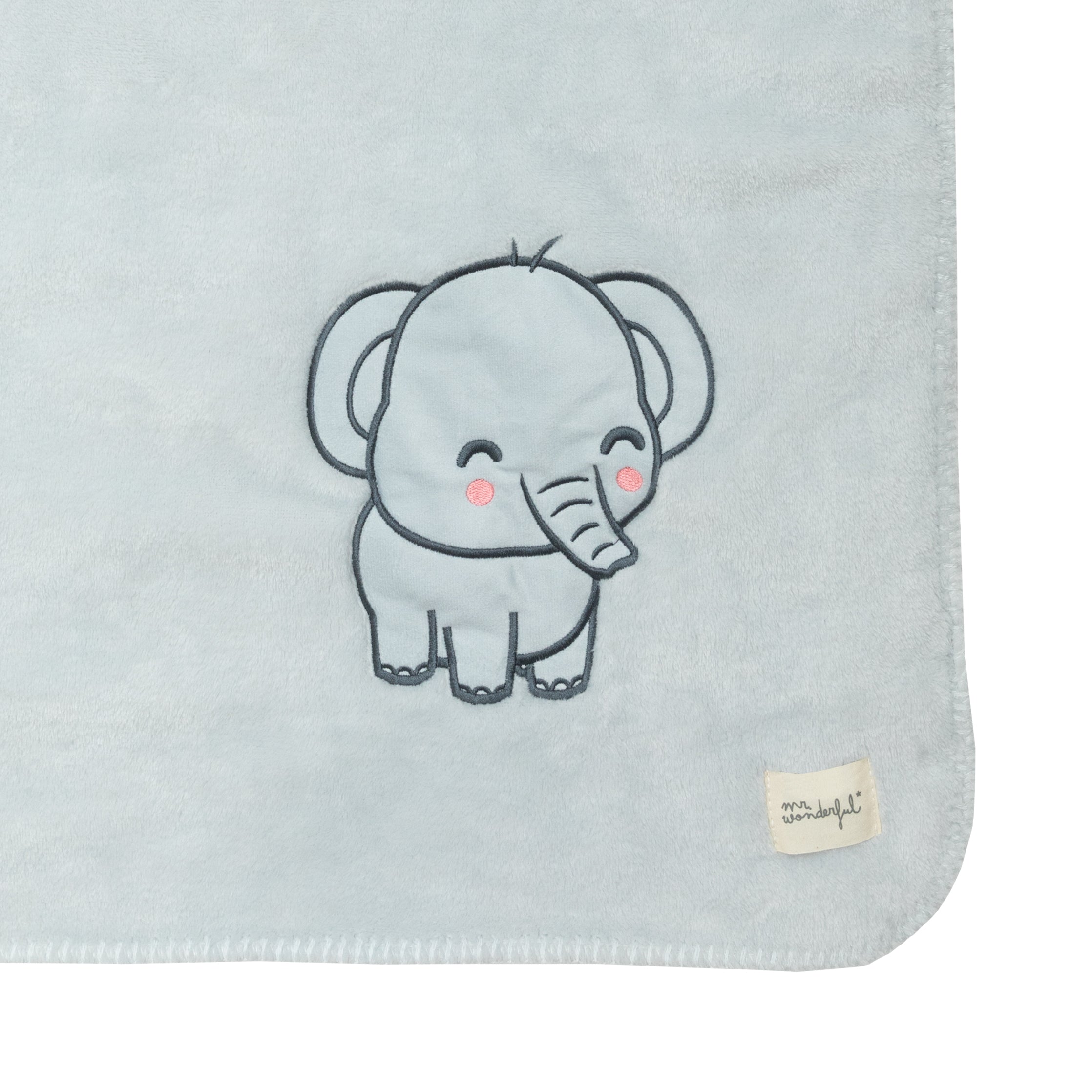 Soft baby blanket - Grey elephant.