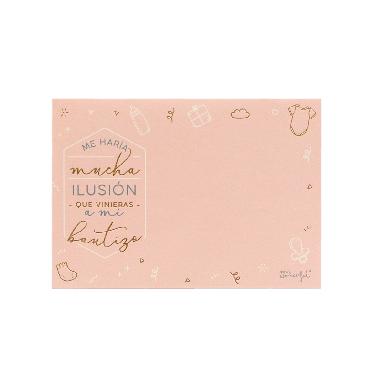 Set de 20 invitaciones personalizables para bautiz