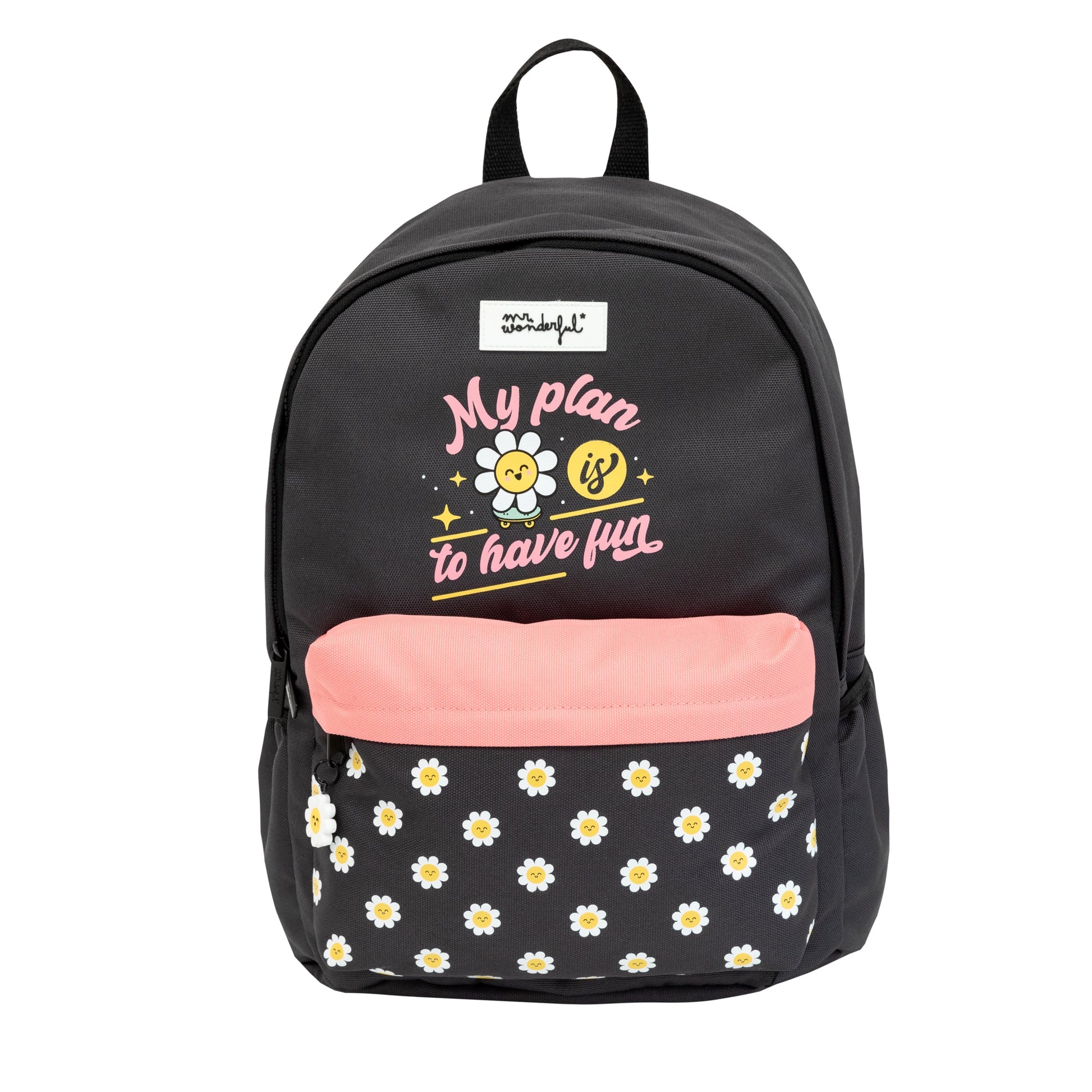 Mochila escolar con margarita de Mr. Wonderful