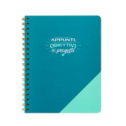 Quaderno A5 blu con messaggio in italiano Mr. Wonderful - Appunti, obiettivi e progetti