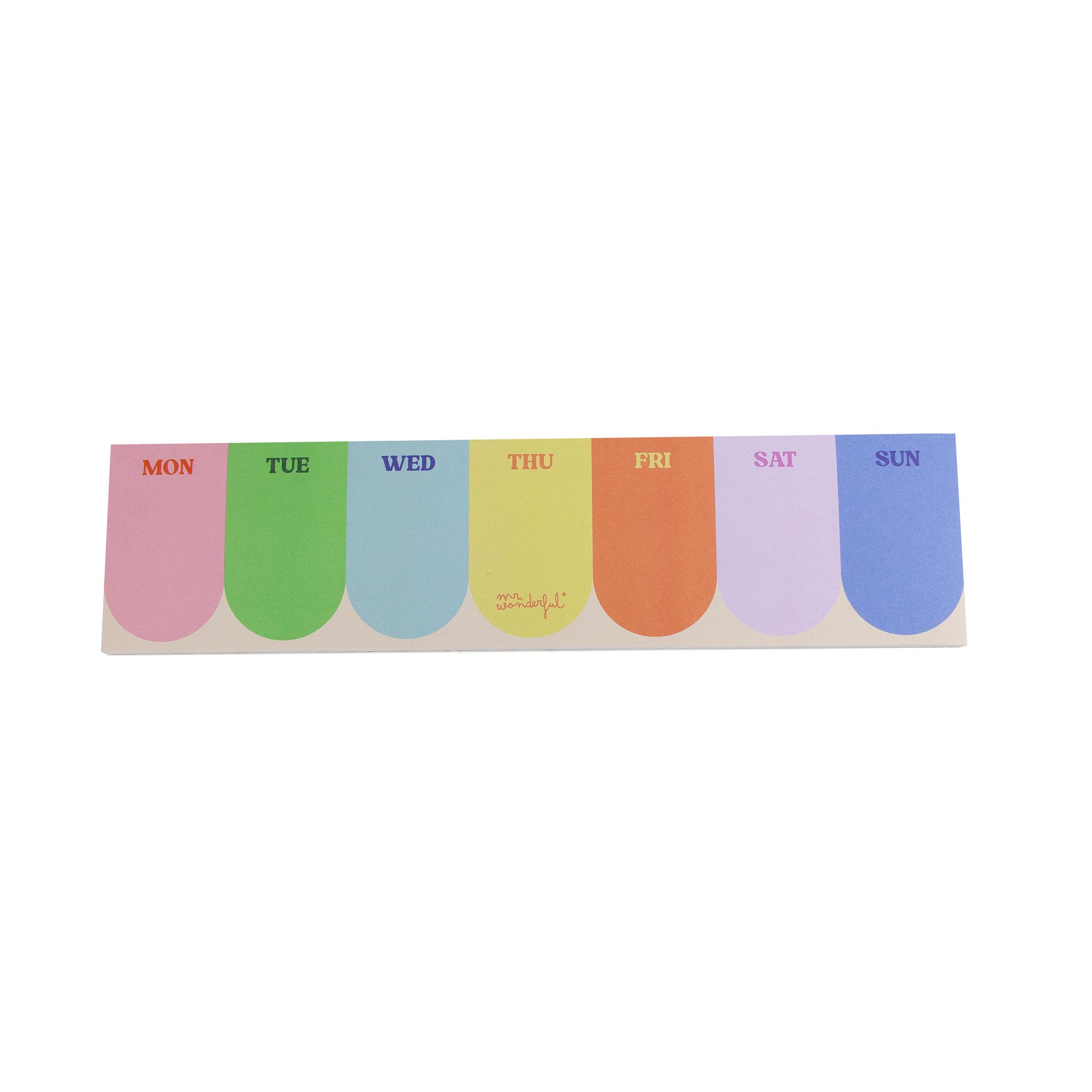 Weekly planner for the keyboard