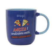 Tazza con messaggio di amicizia in italiano Mr. Wonderful - Amicizia è condividere vestiti, pensieri e messaggi vocali